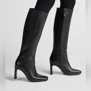 FRANCO SARTO Flexa Black High Women's Leather Boots US 9 EU 40 Org $290